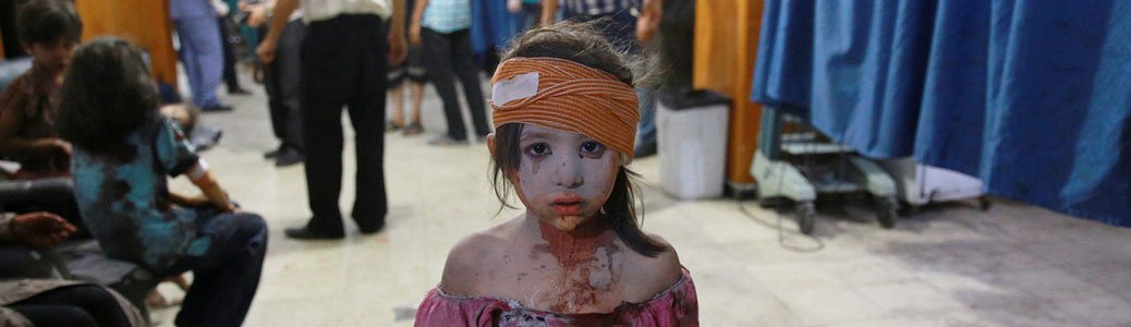 Una bambina, vittima della guerra in Siria