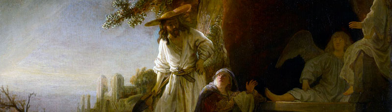 Rembrandt, Gesù risorto, Maria Maddalena, Pasqua, pittura, letteratura