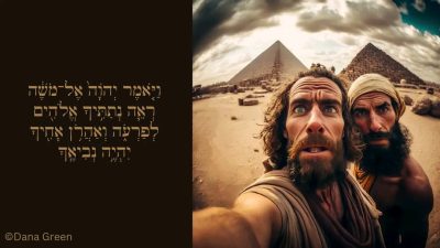 Mosè ed Aronne investiti della missione di parlare ad Israele e all'Egitto in nome di Dio (cfr. Es 4,15). © Dana Akerman Green.